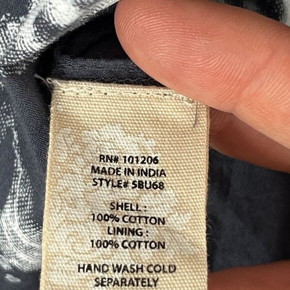 Soft Surroundings Sheer Silk Satin Leaves Hi-Low Tunic‎ Blouse Blue Button Up 2X - Picture 10 of 10